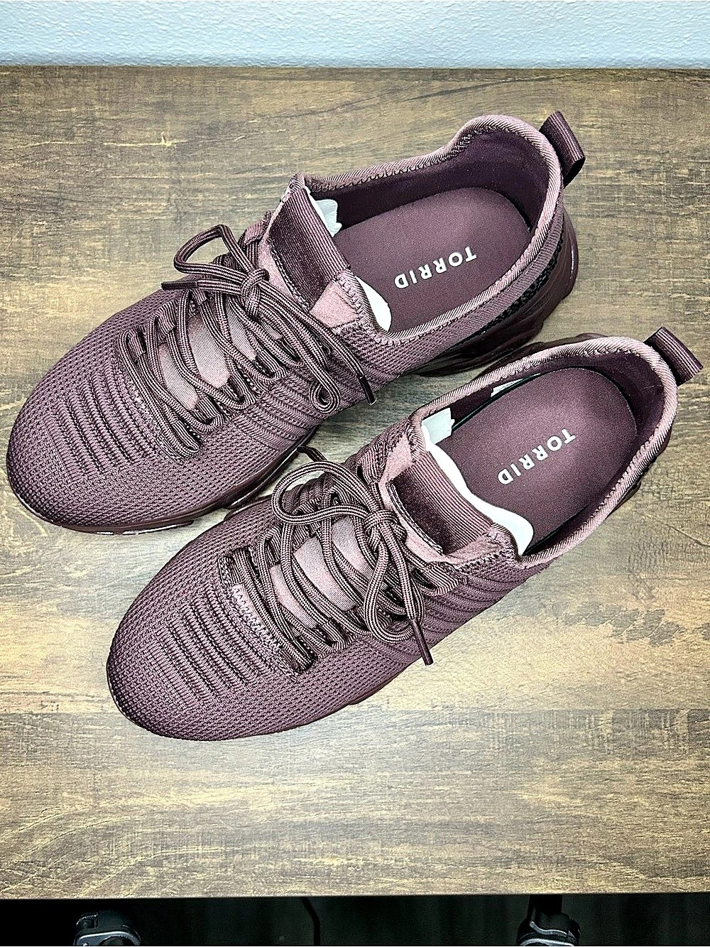 RARE NWT Torrid Burgundy Plum Chunky Active Sneakers Knit Running Shoes 9.5